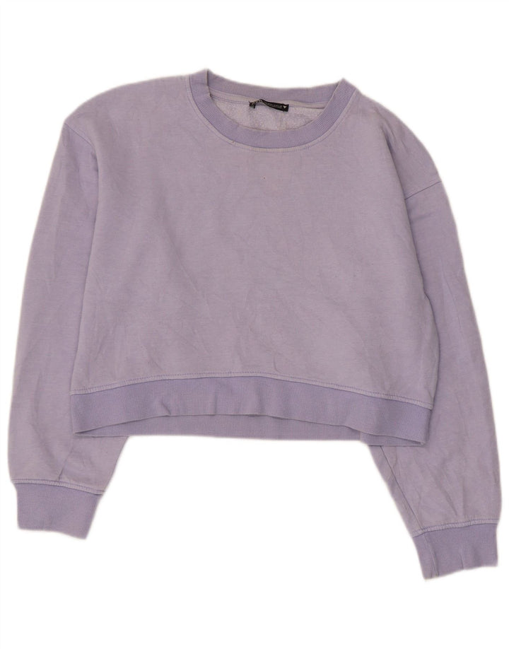 Felpa corta da donna Zara UK 14 viola medio