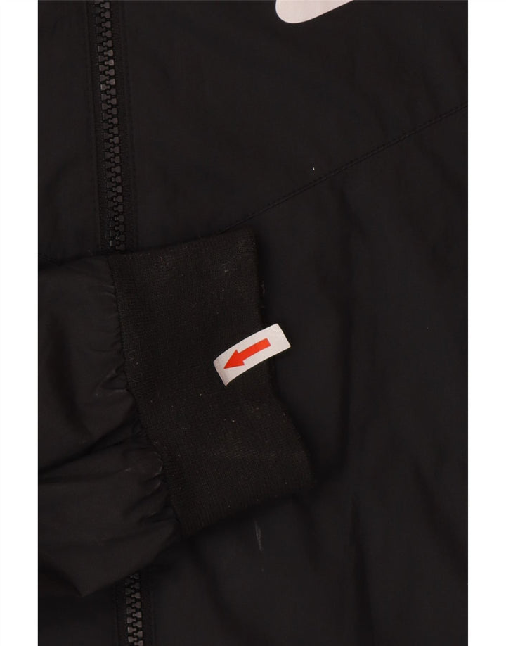 Giacca antipioggia con cappuccio da uomo Nike UK 36 Small Nero Poliestere