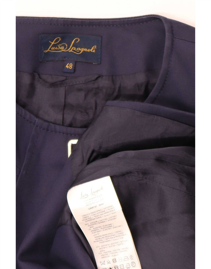 Luisa Spagnoli Giacca Blazer da Donna con Maniche a 3 Bottoni e 3/4 IT 48 XL Blu Navy