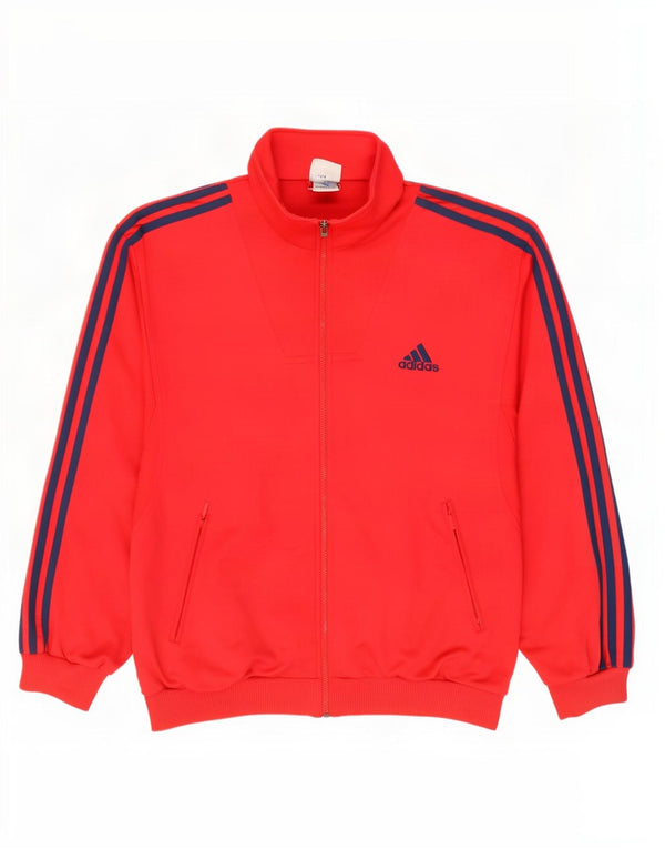 Giacca da tuta da uomo Adidas UK 44/46 Large Rosso Poliestere