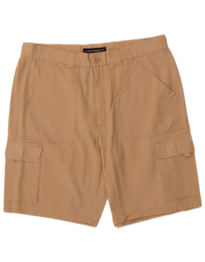 WEIPPER Womens Cargo Shorts W25 XS Beige Cotton