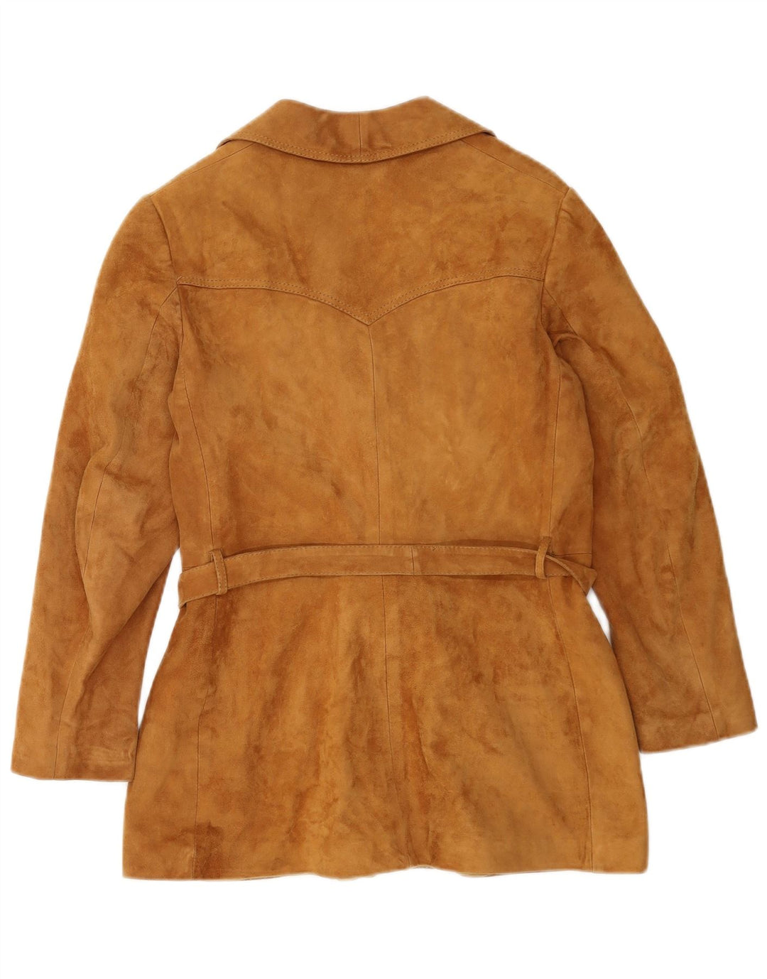 Giacca blazer in pelle scamosciata da donna a 3 bottoni Grand Ford IT 46 Large Beige
