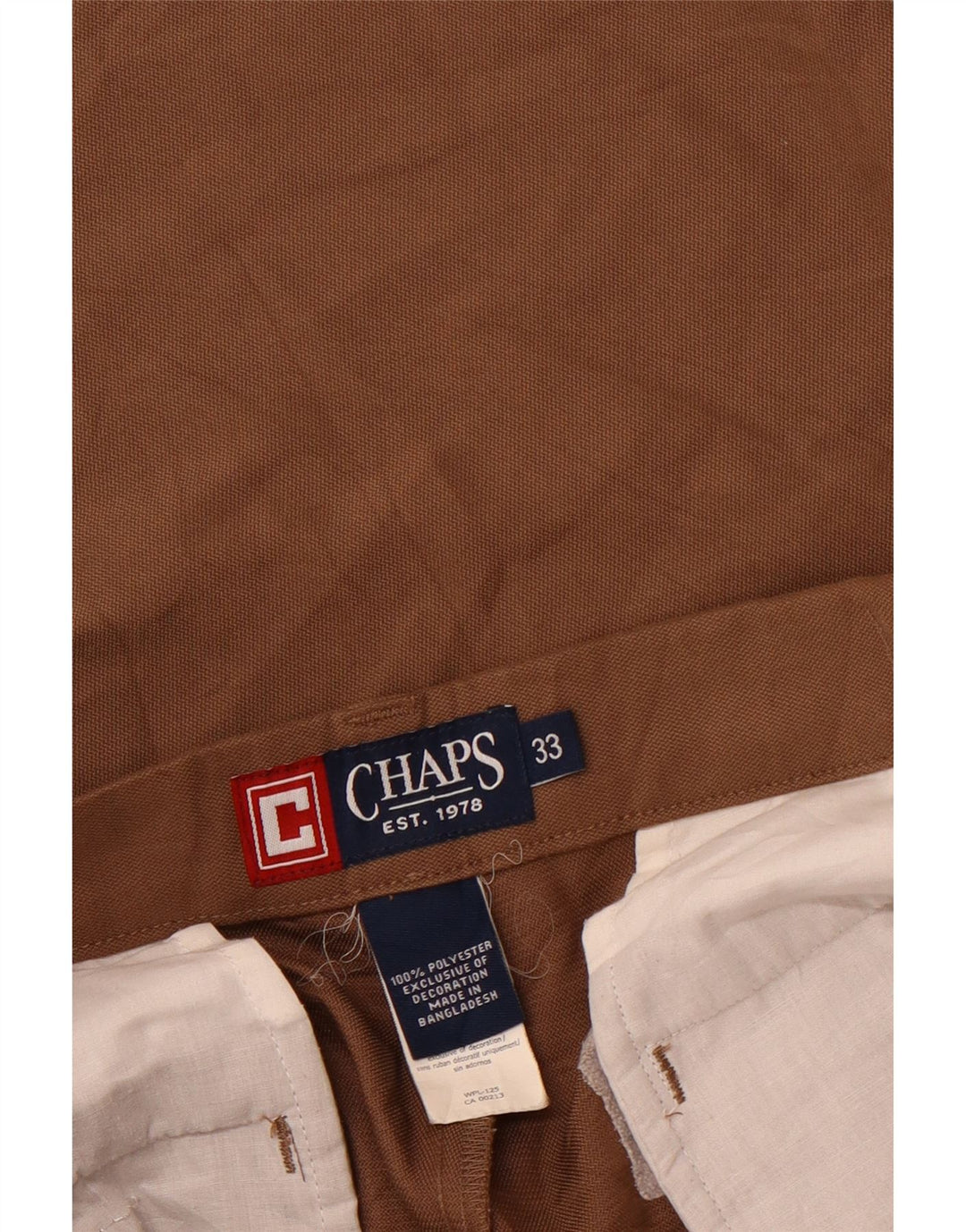 Pantaloncini chino da uomo CHAPS W33 poliestere marrone medio