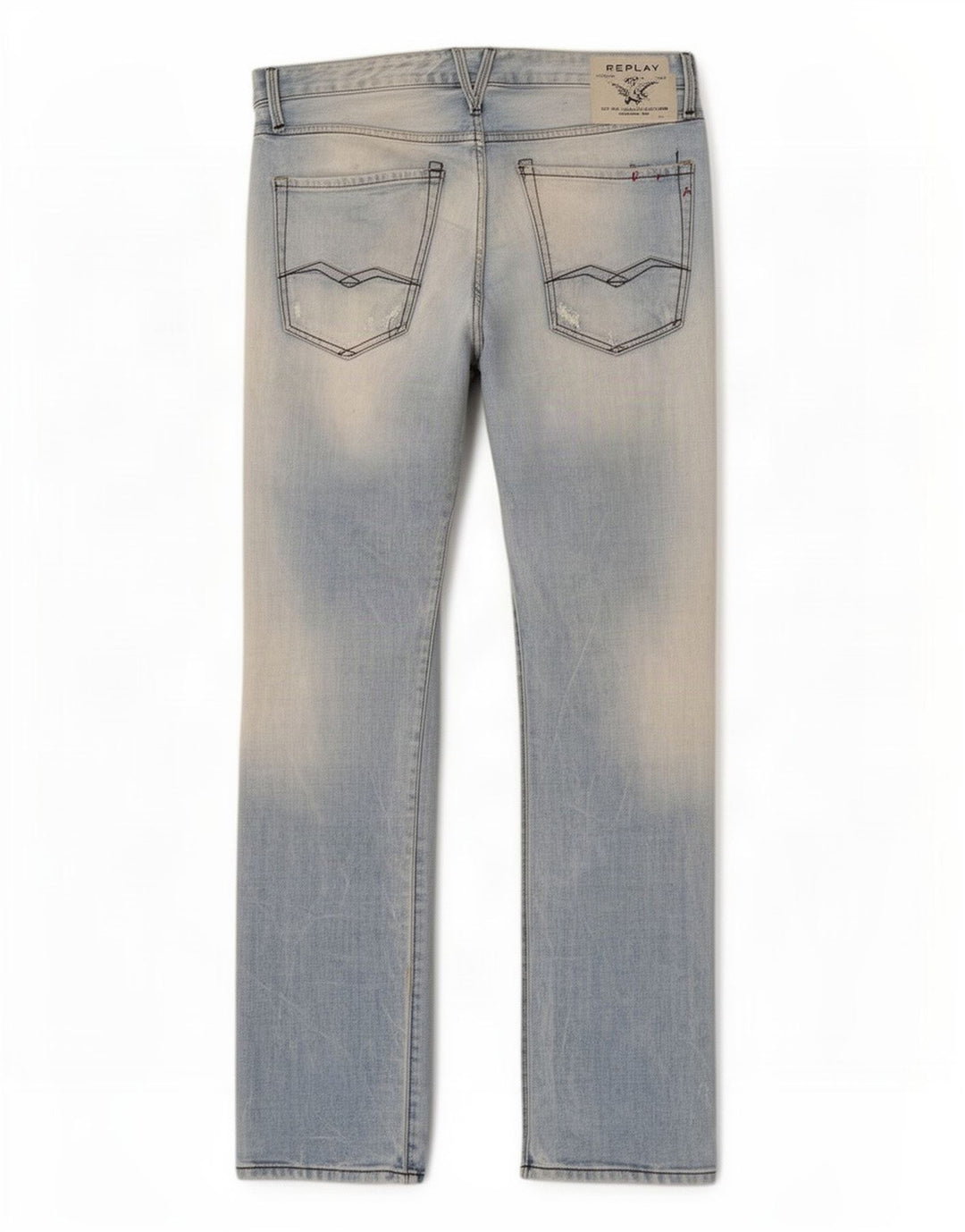 Jeans dritti da uomo Replay W36 L34 cotone blu