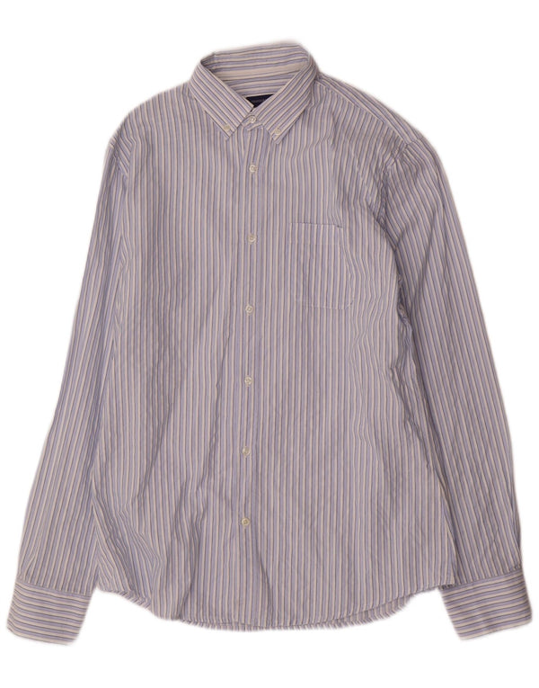 TRUSSARDI JEANS Camicia Uomo Blu Medio Cotone Rigato