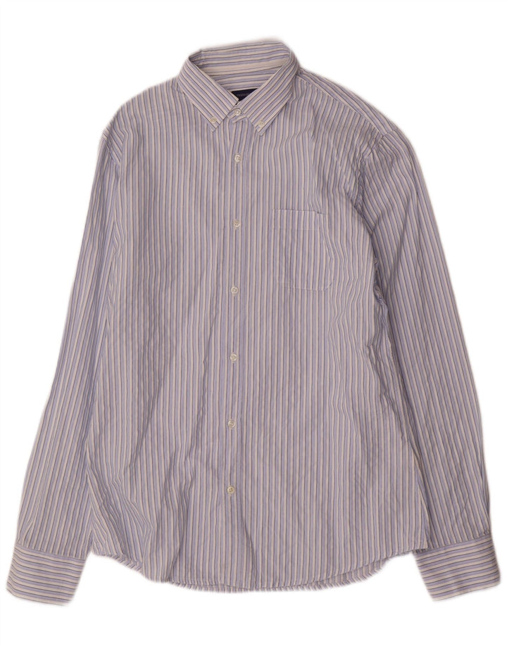 TRUSSARDI JEANS Camicia Uomo Blu Medio Cotone Rigato