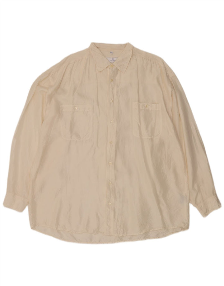 Nuova camicia da uomo veloce taglia 43/44 XL seta bianca