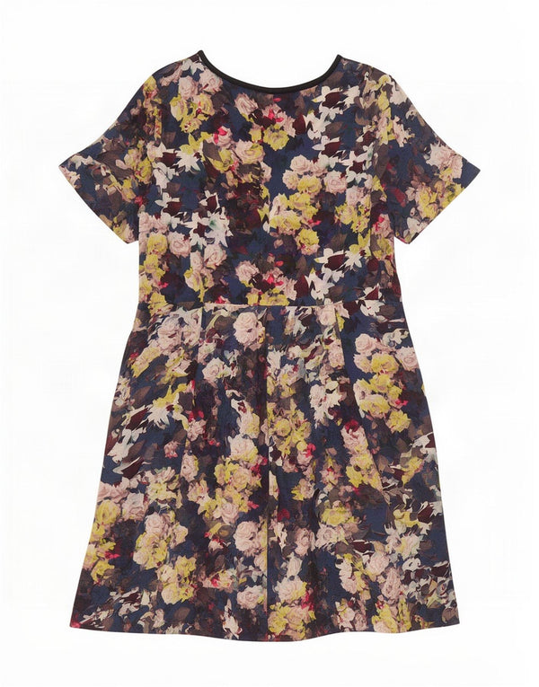 Abito a trapezio da donna Monsoon UK 18 XL Cotone floreale blu