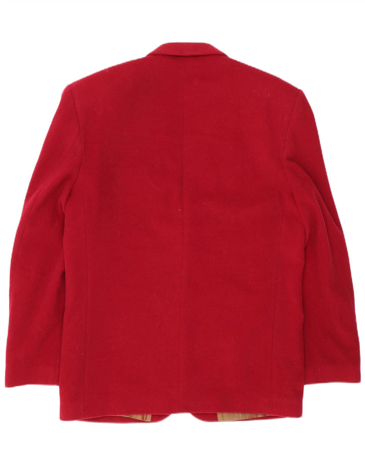 Giacca blazer vintage da uomo a 2 bottoni IT 48 lana rossa media