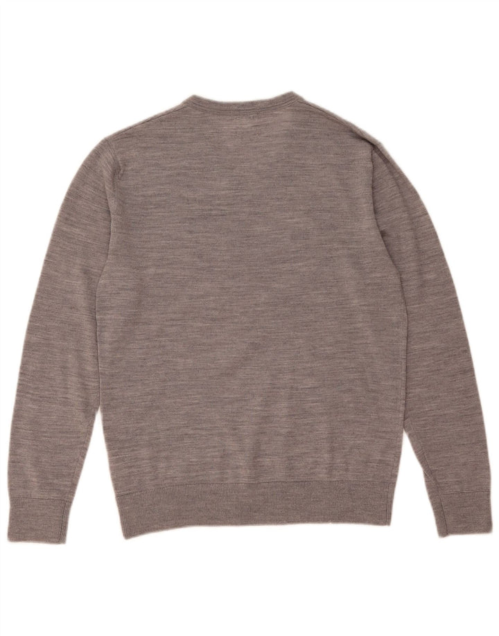 Maglione Gap da uomo con scollo a V XS in cotone chiazzato grigio