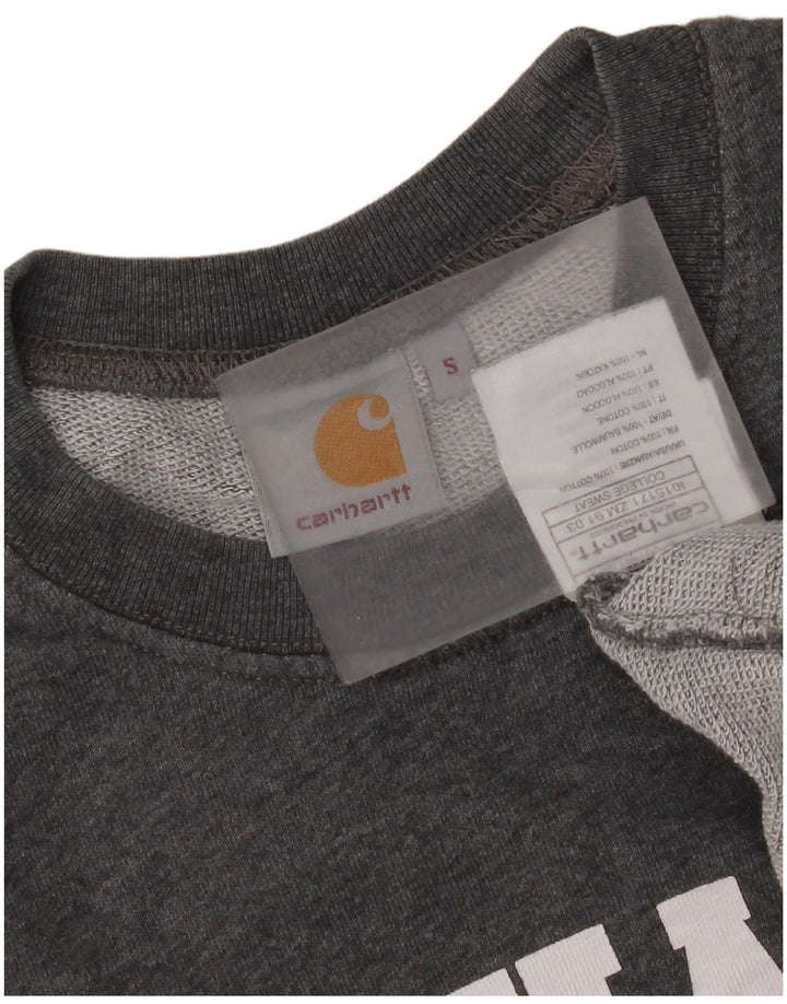 Felpa grafica da uomo Carhartt Maglione piccolo cotone grigio