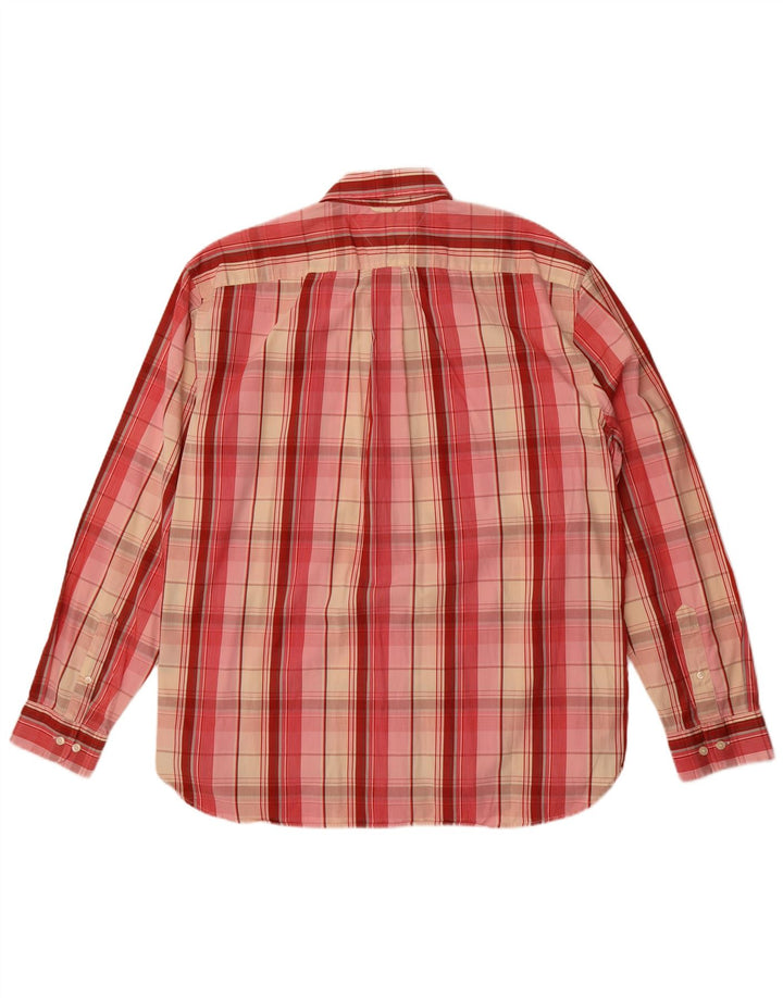 Camicia da uomo Tommy Hilfiger XL in cotone scozzese rosso