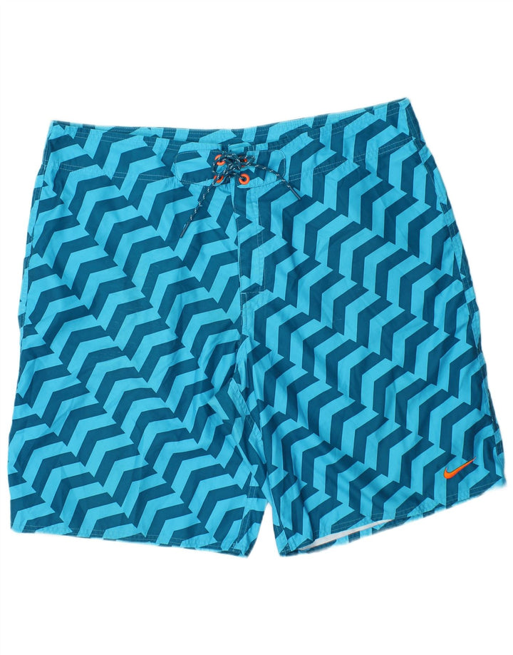 Pantaloncini da bagno da uomo ADIDAS XL blu poliestere geometrico