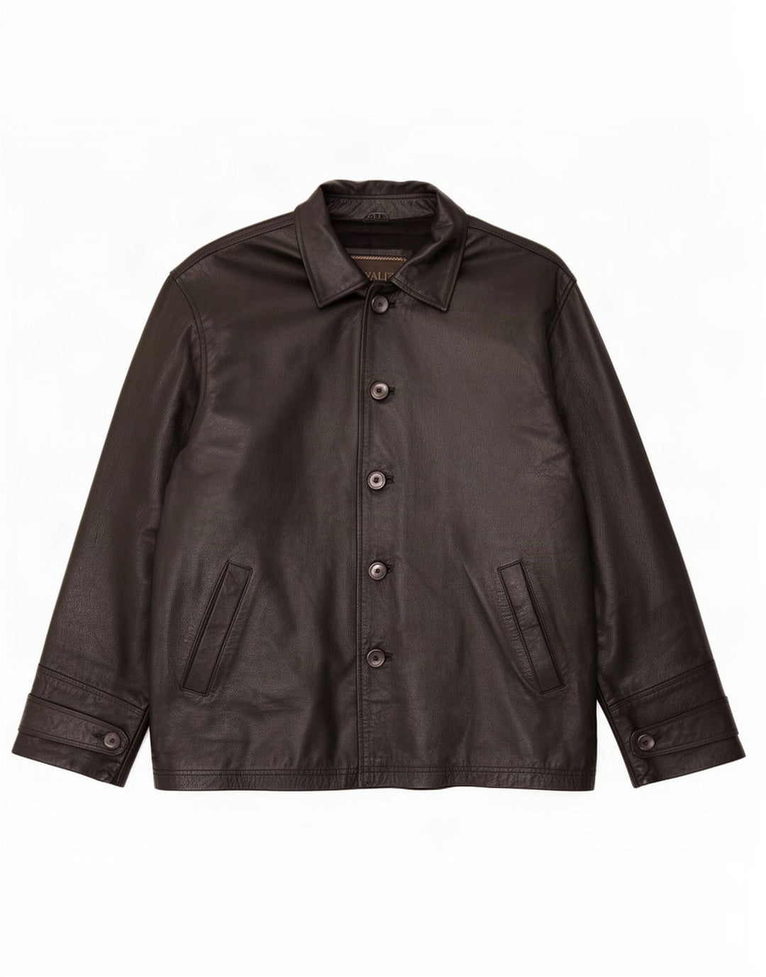 Giacca in pelle vintage da uomo UK 40 grande nera