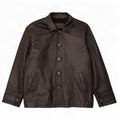 Giacca in pelle vintage da uomo UK 40 grande nera