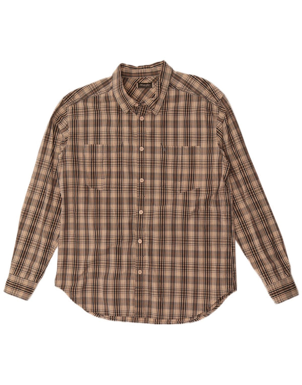 Camicia Wrangler Greensboro da uomo XL in cotone a quadri marrone