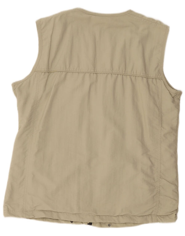 Gilet pratico da uomo vintage UK 40/42 Poliestere beige medio
