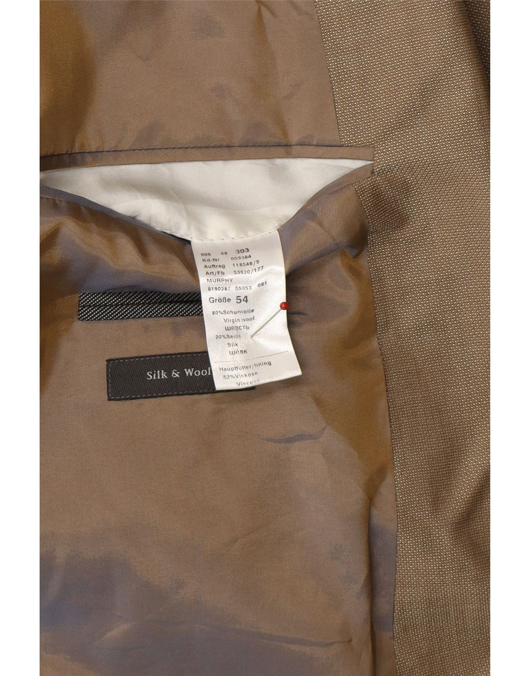 JOOP Mens 2 Button Blazer Jacket IT 54 2XL Beige Wool Vintage Joop and Second-Hand Joop from Messina Hembry 