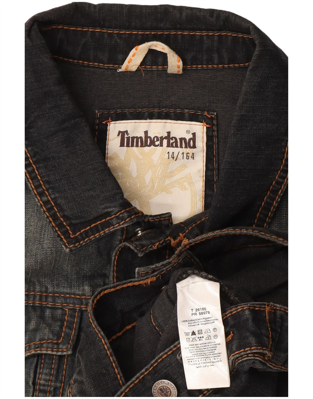 Giacca in denim da bambino TIMBERLAND 13-14 anni in cotone grigio