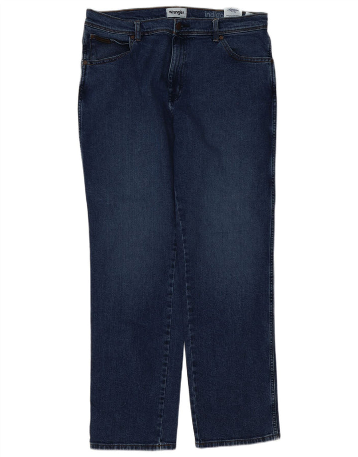 Jeans dritti da uomo Wrangler Texas W36 L32 cotone blu