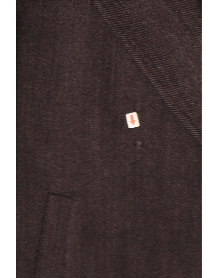 Cappotto da uomo GEOX UK 46 3XL Lana a spina di pesce grigia