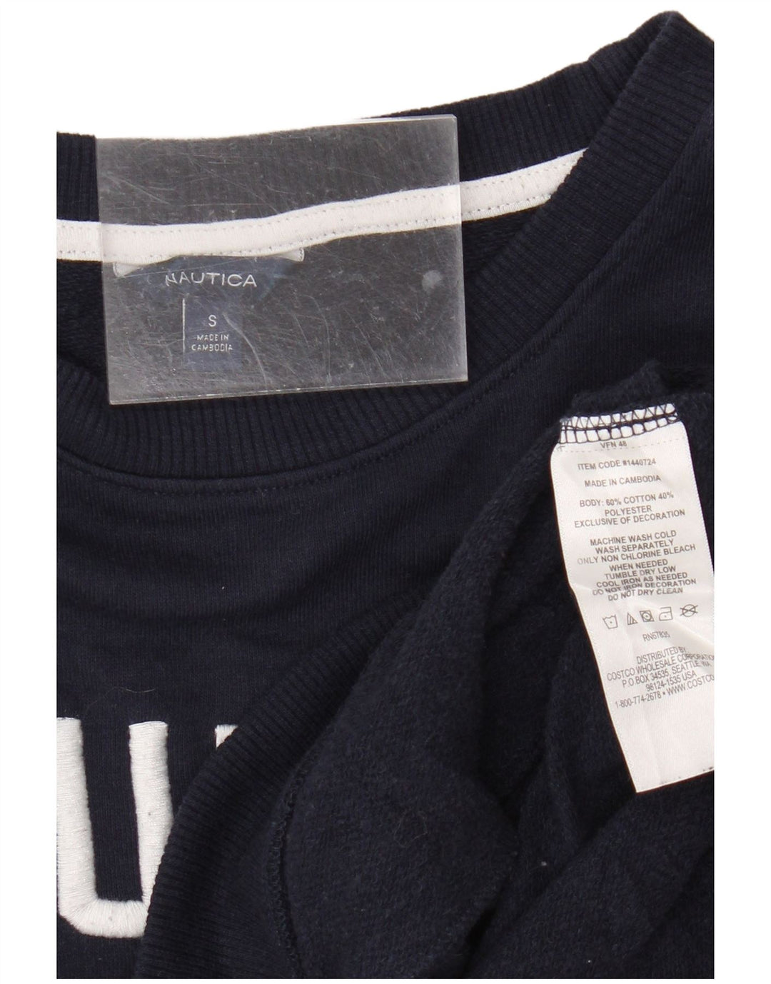 Felpa oversize grafica da donna Nautica Jumper UK 10 Small Blu Navy