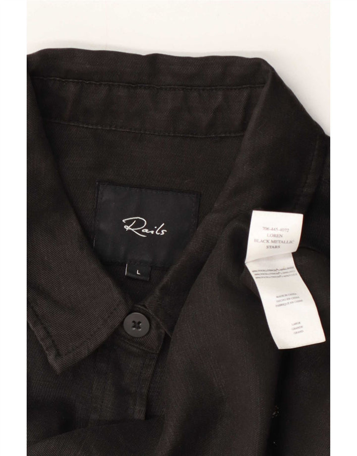 Maglietta grafica da donna Rails UK 16 Large Black Lyocell