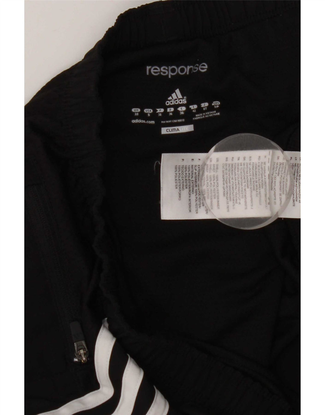 Pantaloncini sportivi Adidas Climalite da donna UK 10 piccoli poliestere nero