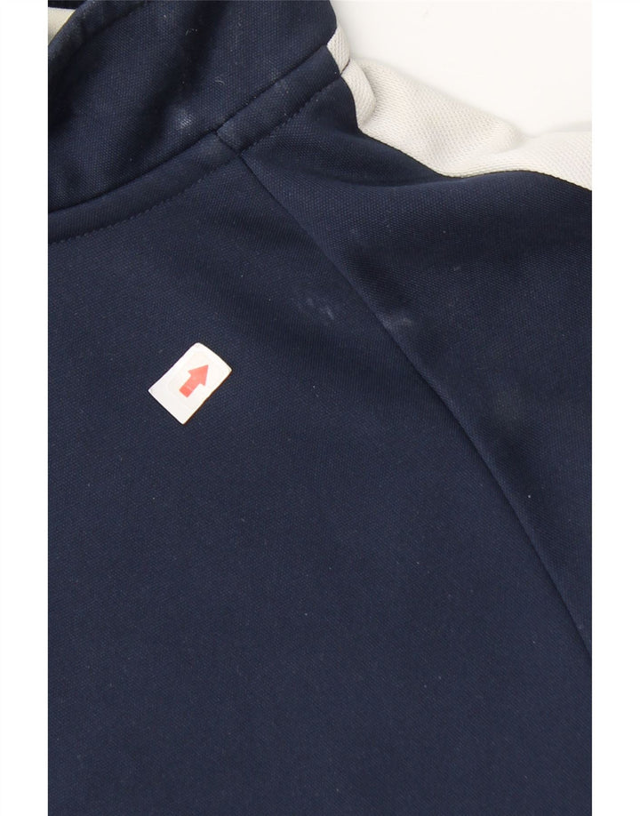 Top Nike da uomo Dri Fit con zip e collo a maniche lunghe, colore blu navy medio