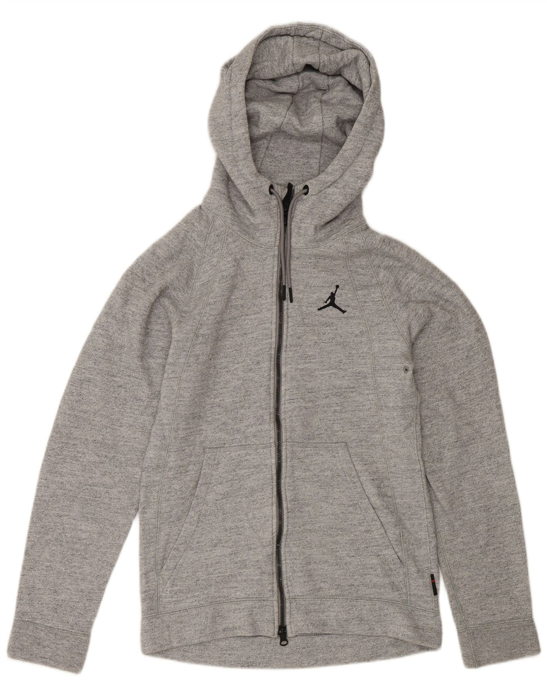 Maglione con cappuccio e zip Jordan da uomo piccolo in cotone chiazzato grigio