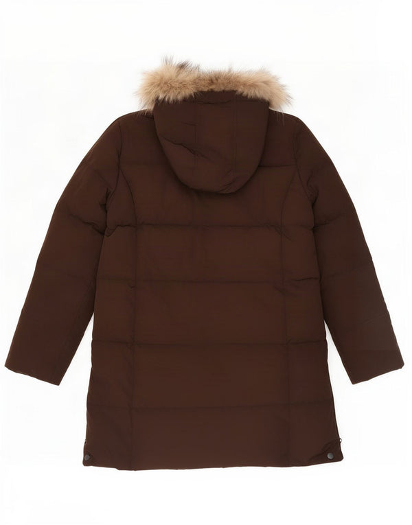 Cappotto imbottito con cappuccio da donna Best Company UK 18 XL Marrone