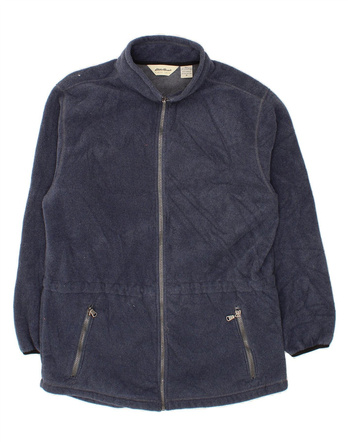 EDDIE BAUER Mens Fleece Jacket UK 38 Medium Navy Blue Polyester Vintage Eddie Bauer and Second-Hand Eddie Bauer from Messina Hembry 