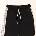 CHAMPION Mens Graphic Sport Shorts Large  Black Colourblock Polyester Vintage Champion and Second-Hand Champion from Messina Hembry 
