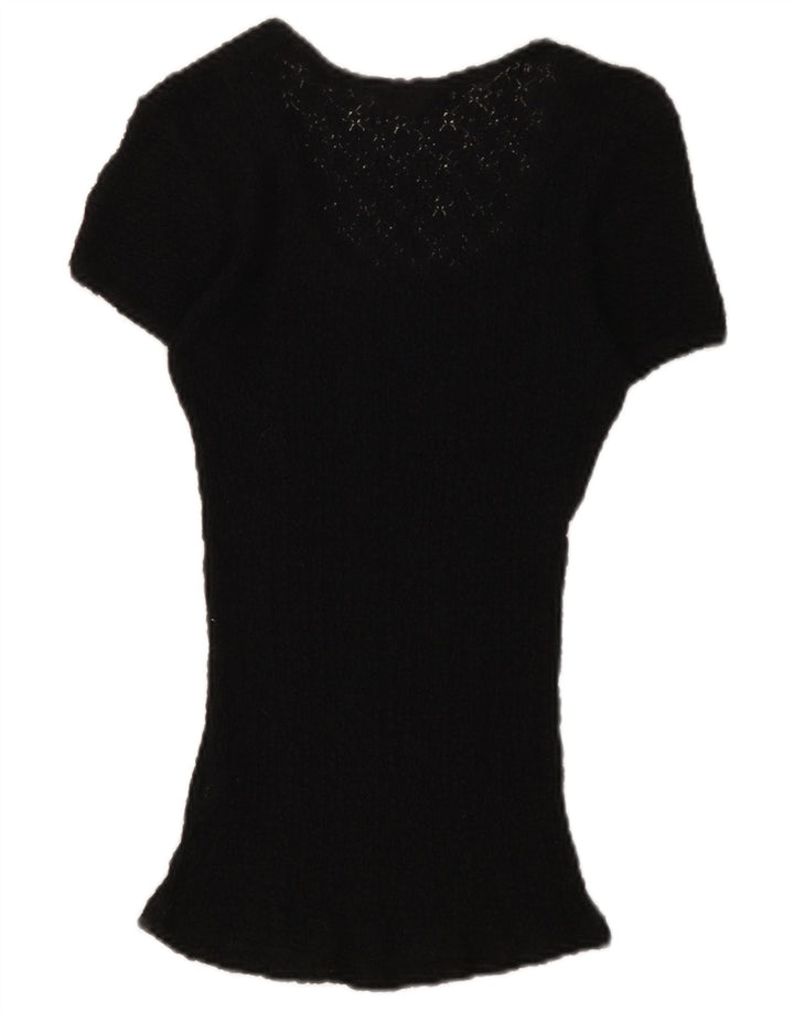 Guess Camicetta in pizzo da donna Top UK 12 Medio Nero Floreale