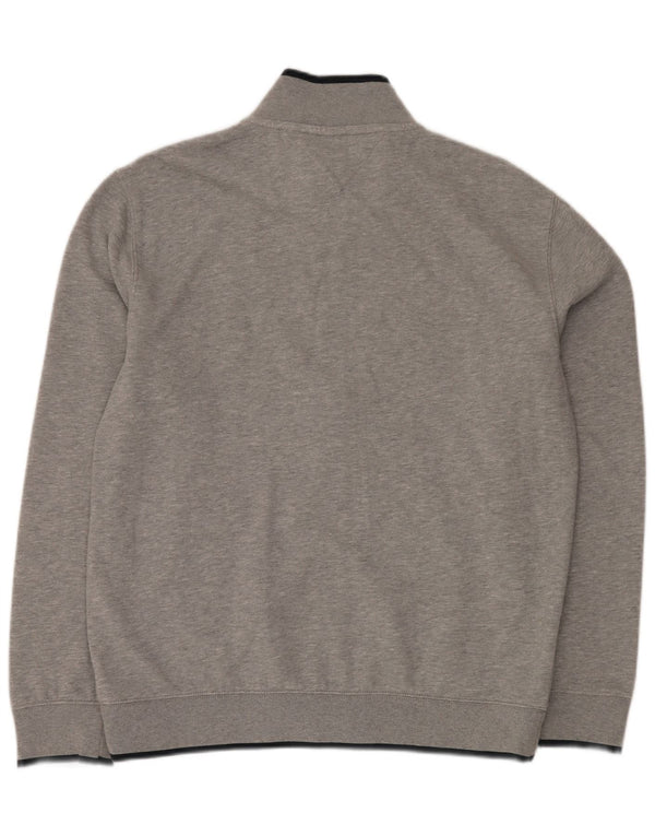 TOMMY HILFIGER Giacca da tuta grafica da uomo XL in cotone grigio
