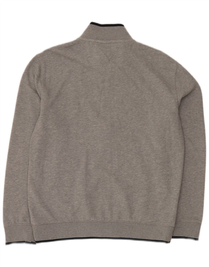 TOMMY HILFIGER Giacca da tuta grafica da uomo XL in cotone grigio