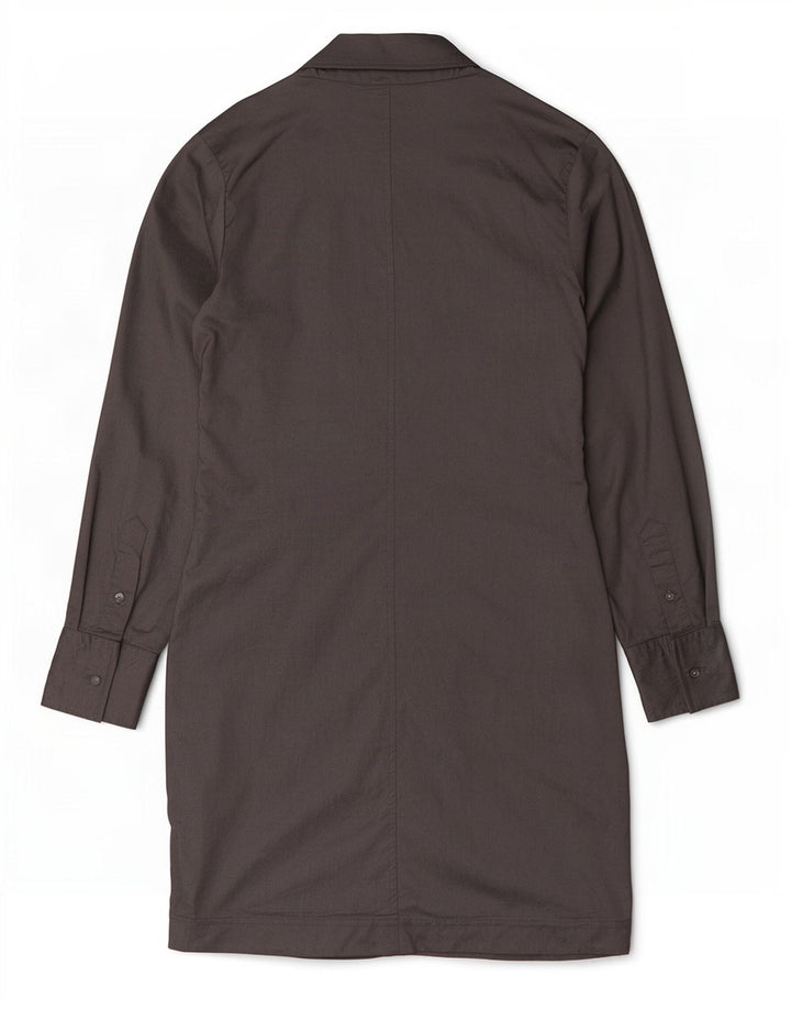 Abito camicia a maniche lunghe da donna Ted Baker taglia 3 acetato grigio medio