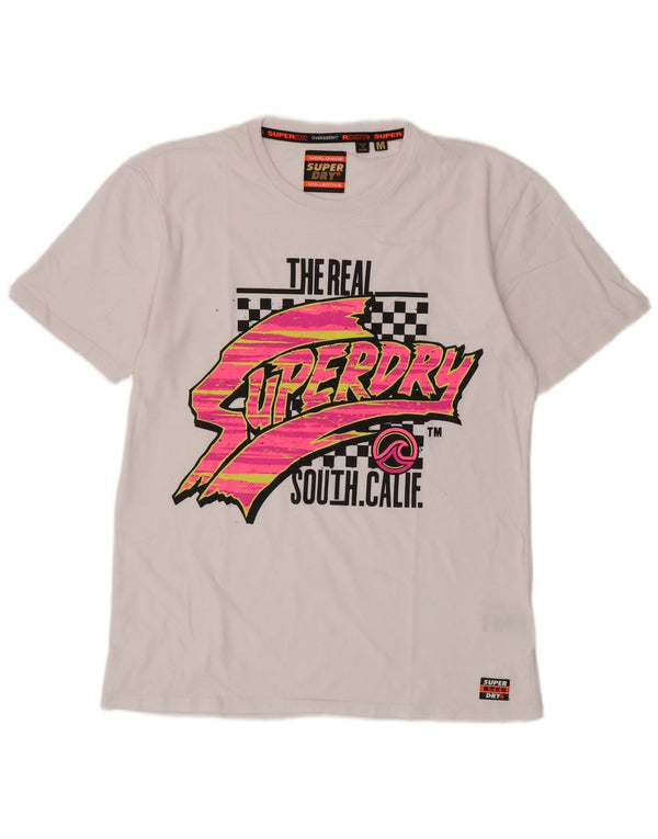 T-shirt grafica da uomo Superdry Top in cotone bianco medio