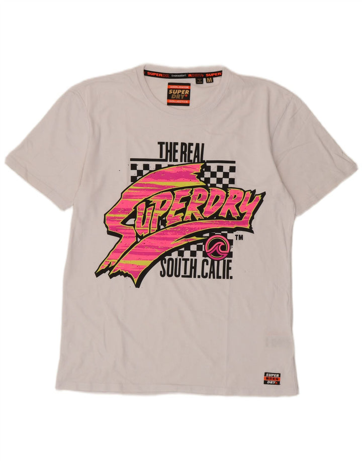 T-shirt grafica da uomo Superdry Top in cotone bianco medio