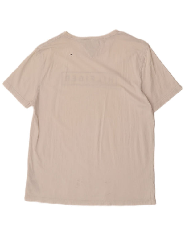 T-shirt grafica da uomo con vestibilità regolare Tommy Hilfiger 2XL cotone bianco