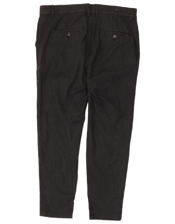 Pantaloni chino slim da uomo ZARA EU 46 XL W36 L27 poliestere grigio