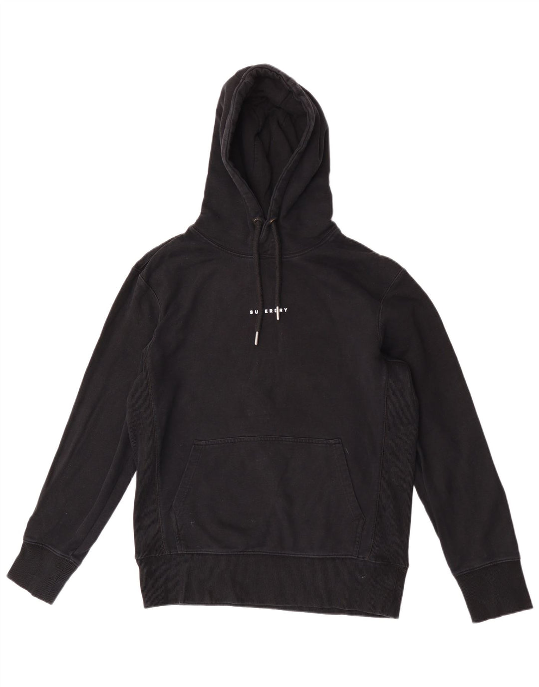 Maglione con cappuccio da uomo Superdry in cotone nero medio