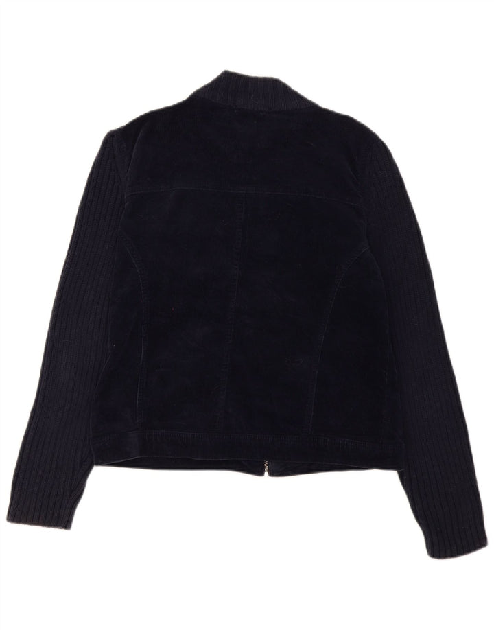 Giacca in velluto a coste da donna Marks & Spencer UK 16 grande cotone blu navy