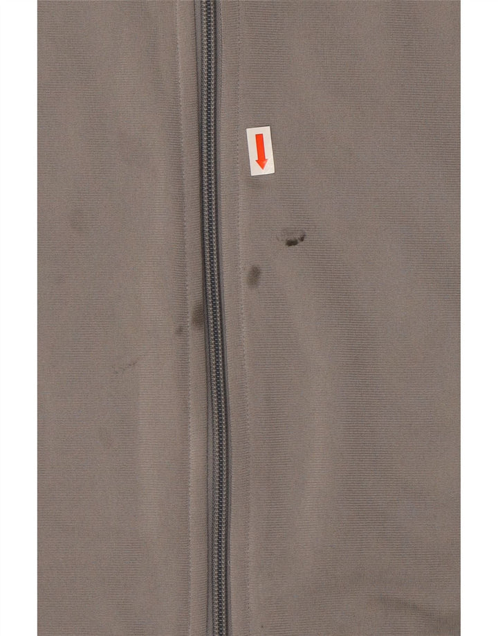 ADIDAS Mens Graphic Zip Hoodie Sweater Large Grey Polyester