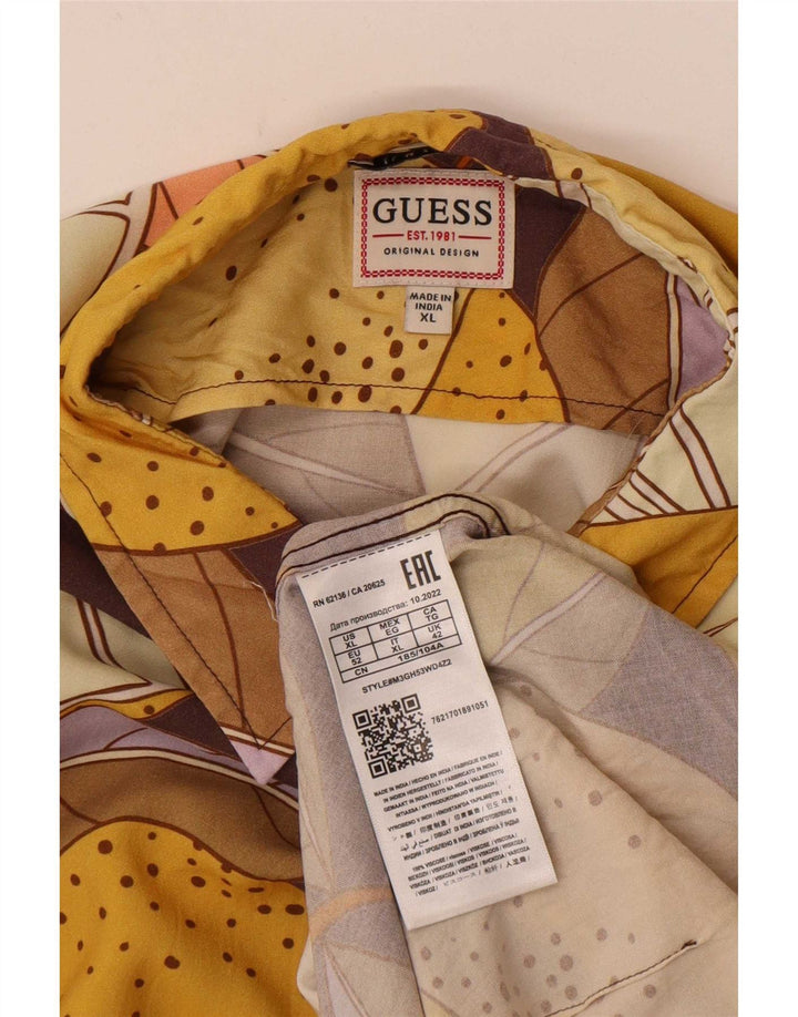 Camicia Guess da uomo a maniche corte XL multicolore