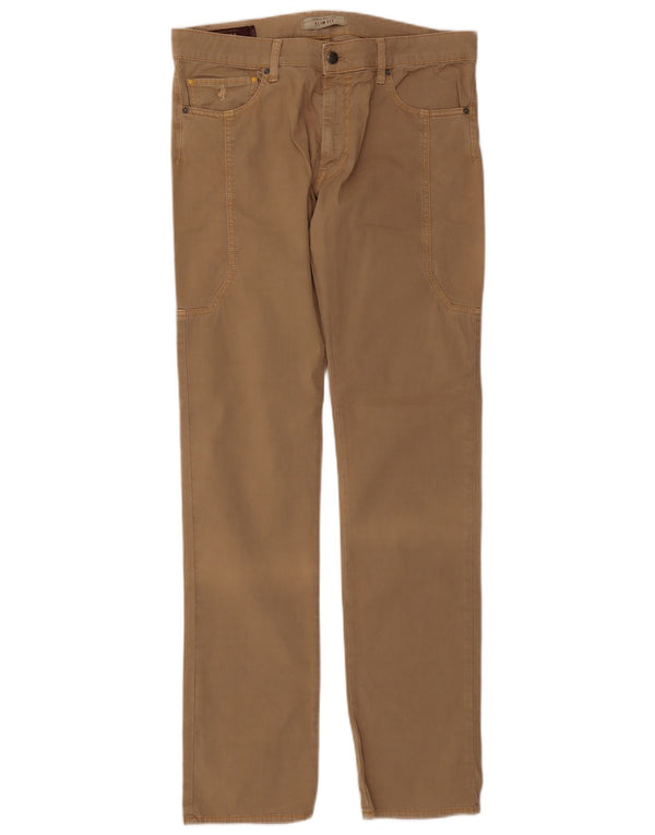 Pantaloni casual slim da uomo Marlboro Classics W33 L34 Cotone beige