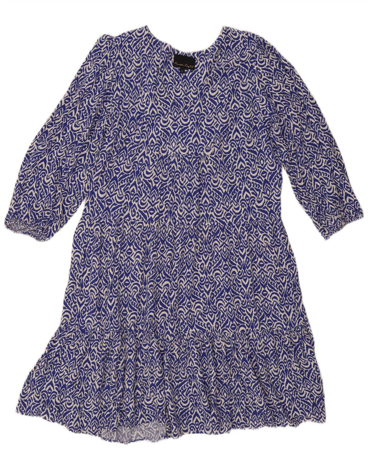 Abito a trapezio da donna con motivo astratto Phase Eight UK 12 Blu medio