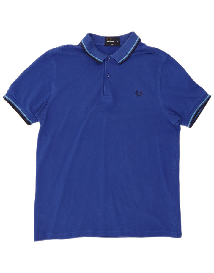 Polo da uomo slim fit Fred Perry blu medio
