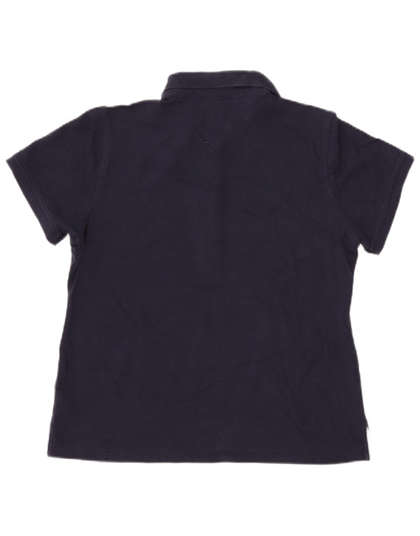 TOMMY HILFIGER Polo da donna slim fit UK 18 XL cotone blu navy