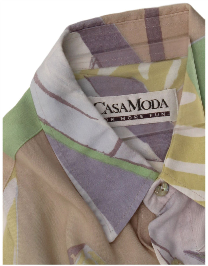 CASA MODA Camicia da uomo a maniche corte grande patchwork multicolore